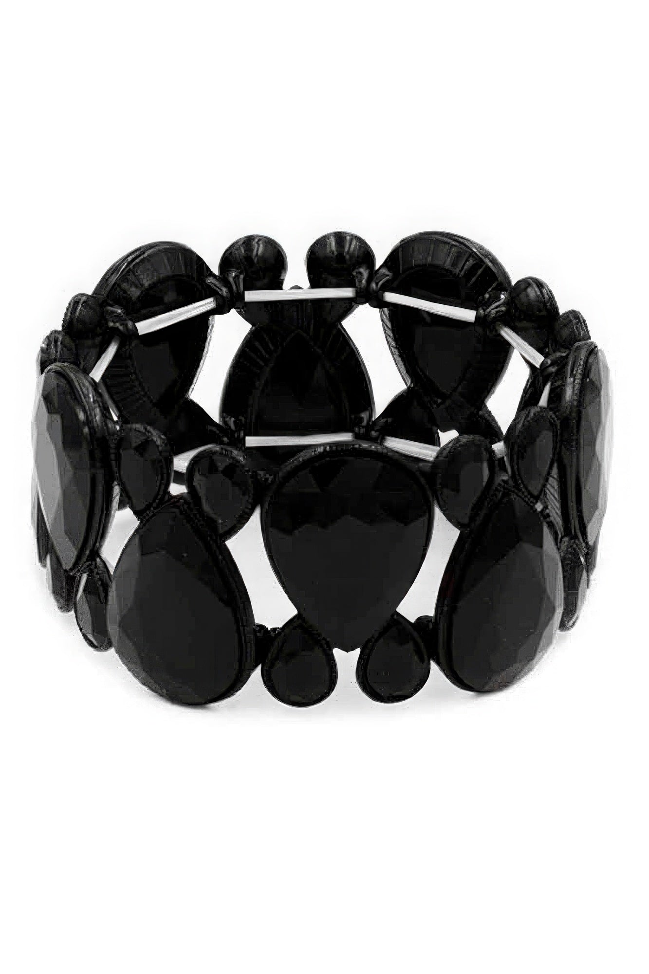 Bracelet extensible en pierre de cristal