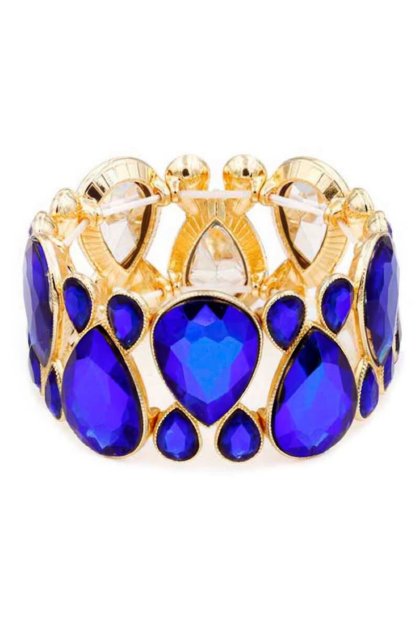 Bracelet extensible en pierre de cristal