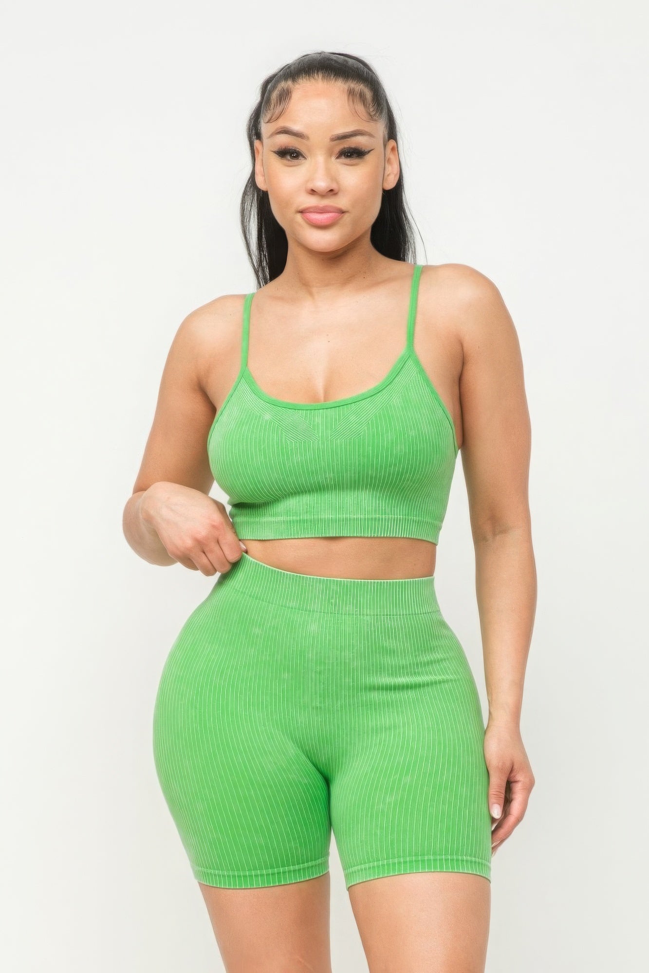 Ensemble short délavé