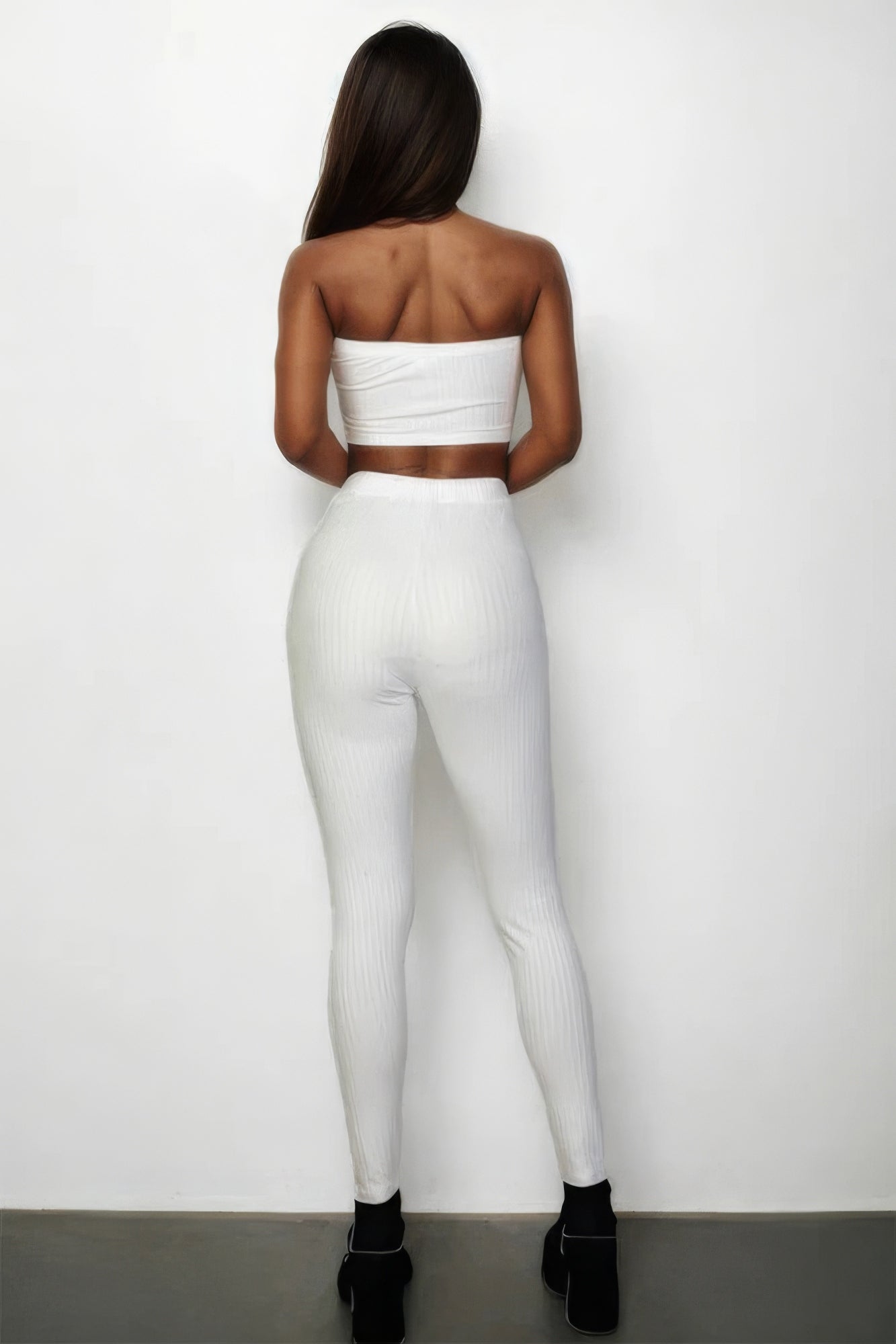 Ensemble haut tube côtelé et leggings
