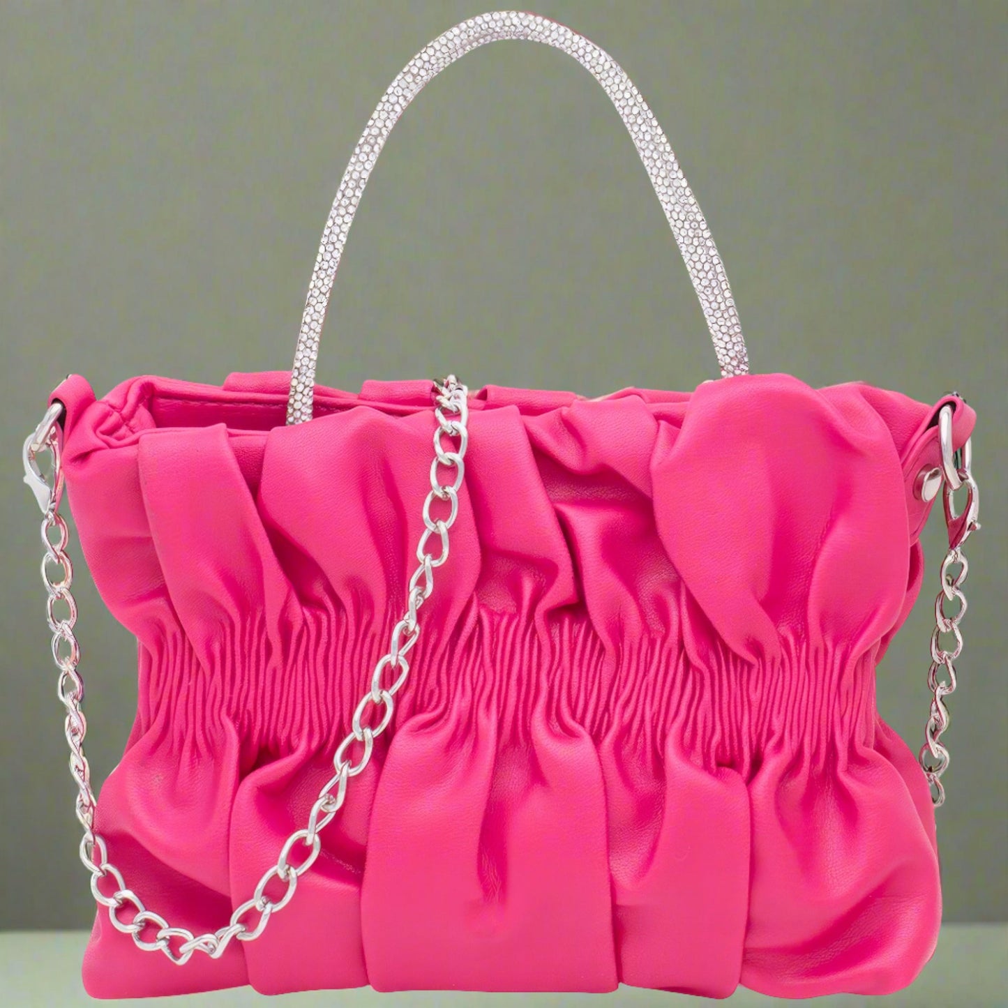 Fashion Rhinestone Handle Design Bag