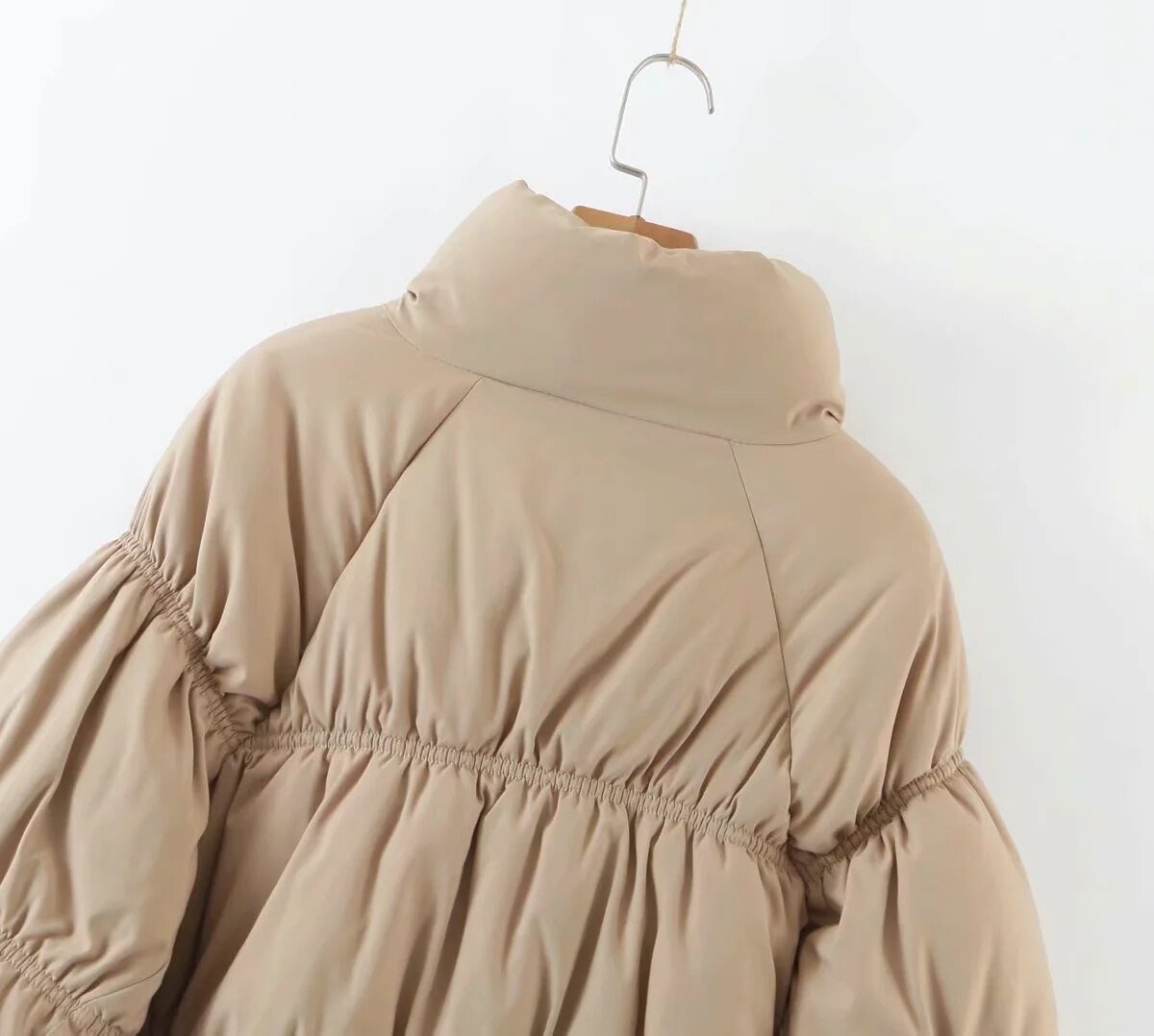 Women Parkas Solid Standard Collar Zipper Jacket Winter.