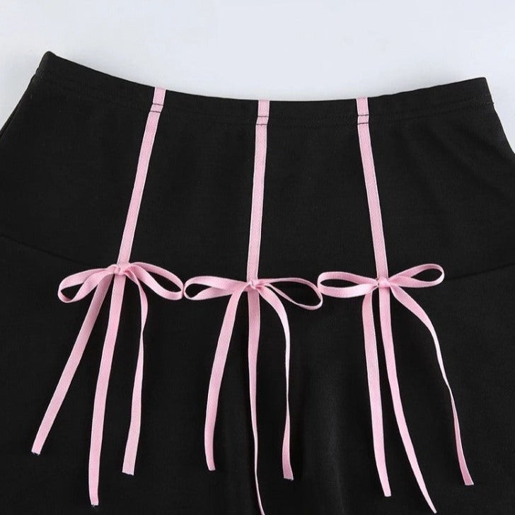Falda con lazo y cordones