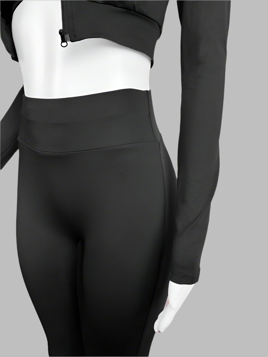 Zipper Cropped Flared Pant Tank 3 Piece Sets