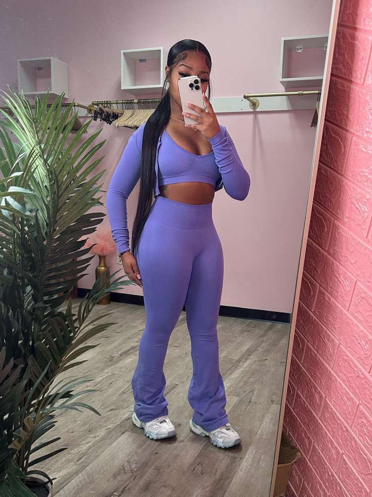 Zipper Cropped Flared Pant Tank 3 Piece Sets