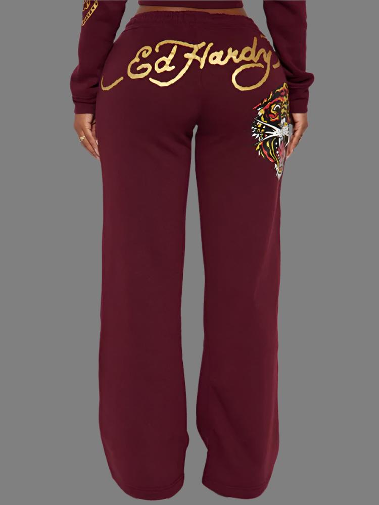 Tiger Roar Floral Printed Hoodies Pant Sets