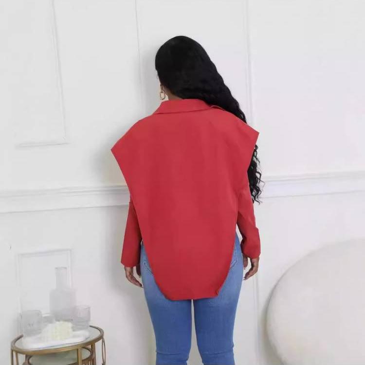 Irregular Lace Up Loose Bare Waist Shirt