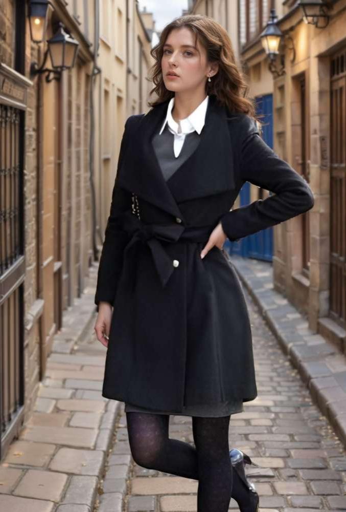 Long Sleeve Tweed High-end Winter Coat
