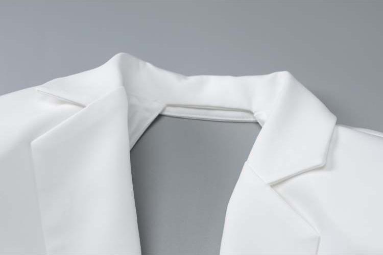 Solid Color Long Sleeve Backless Blazers