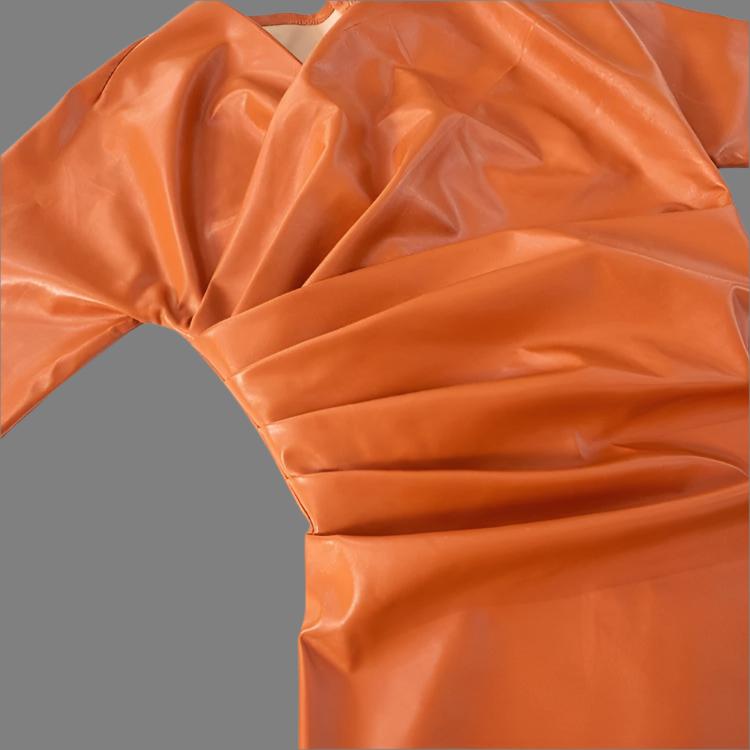Ruched Bodycon Frill Sleeves Mini Dress