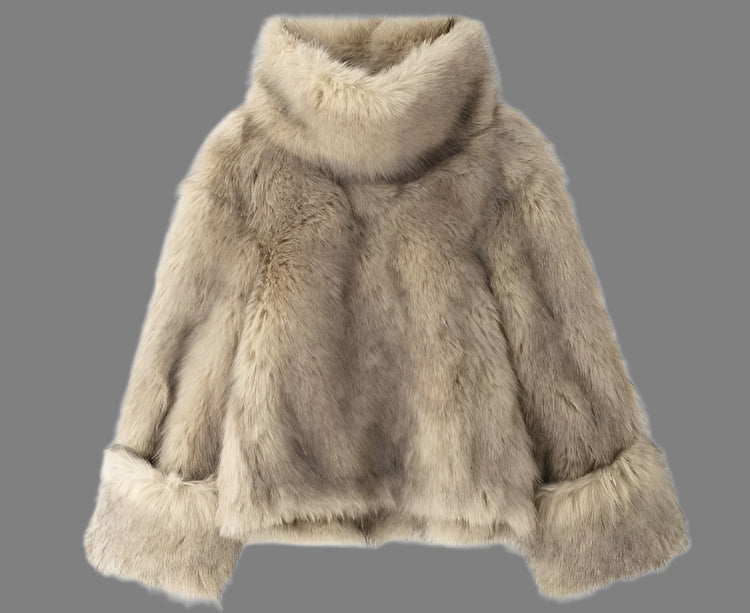 Fake Fur Fluffy Pullover Stand Collar Sweatshirts Coats