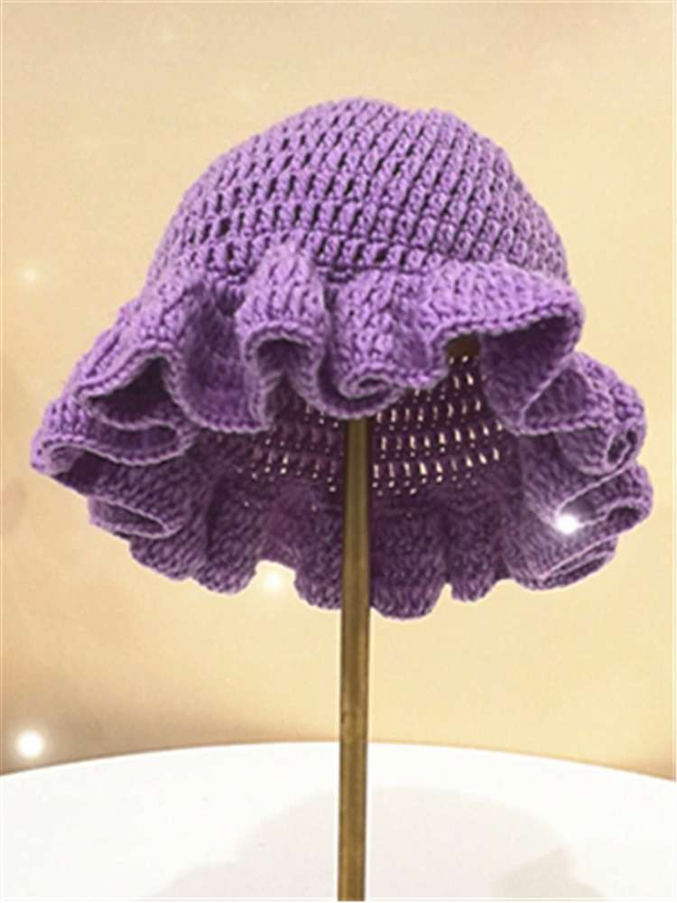 Solid Color Crochet Yarn Hats