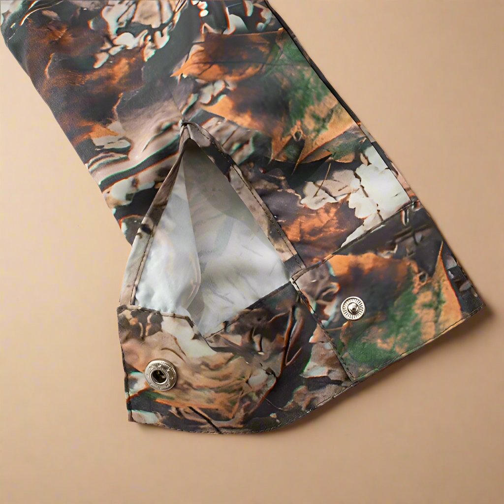 Deep V Neck Lapel Camo Print Rompers