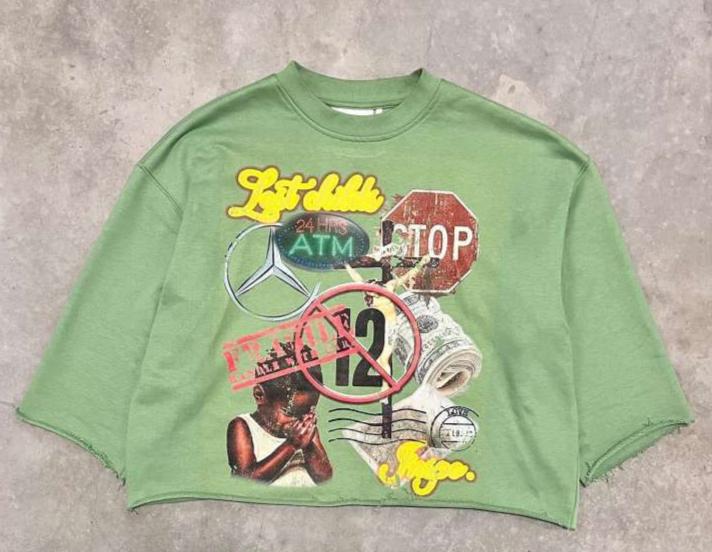 Graffiti Letter Printed Casual T-shirts