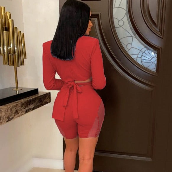 Asymmetry Blazer Coat Set