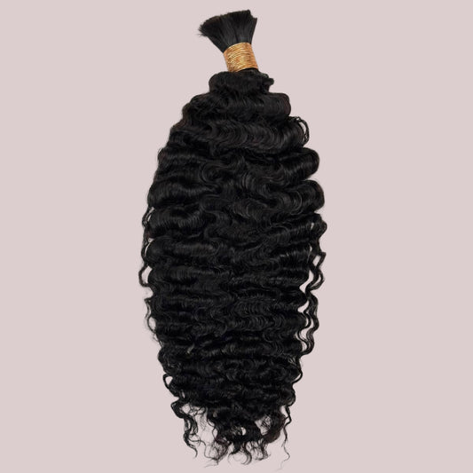 Burmese Curly Bulk Human Hair Extensions