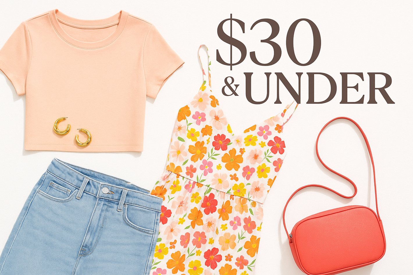$30 and Under clothing section
