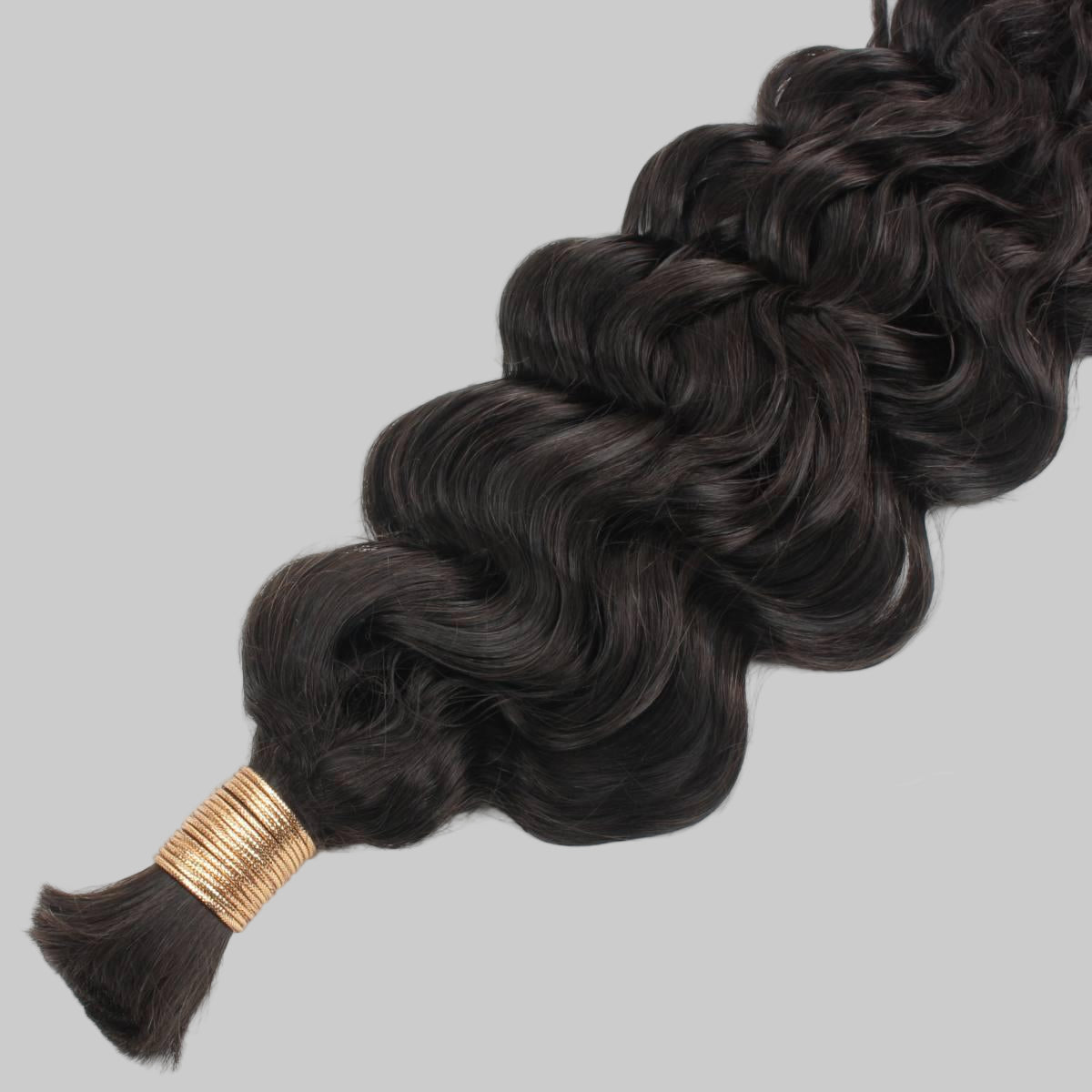Beach Wave Bulk Human Hair Extensions