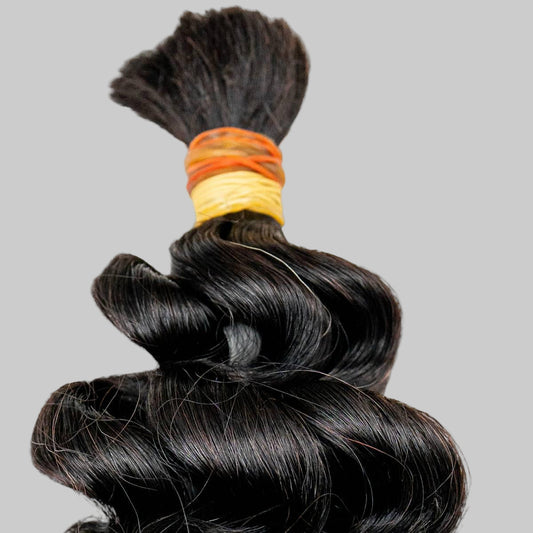 Raw Vietnamese Ripple Curly Bulk Human Hair Extensions