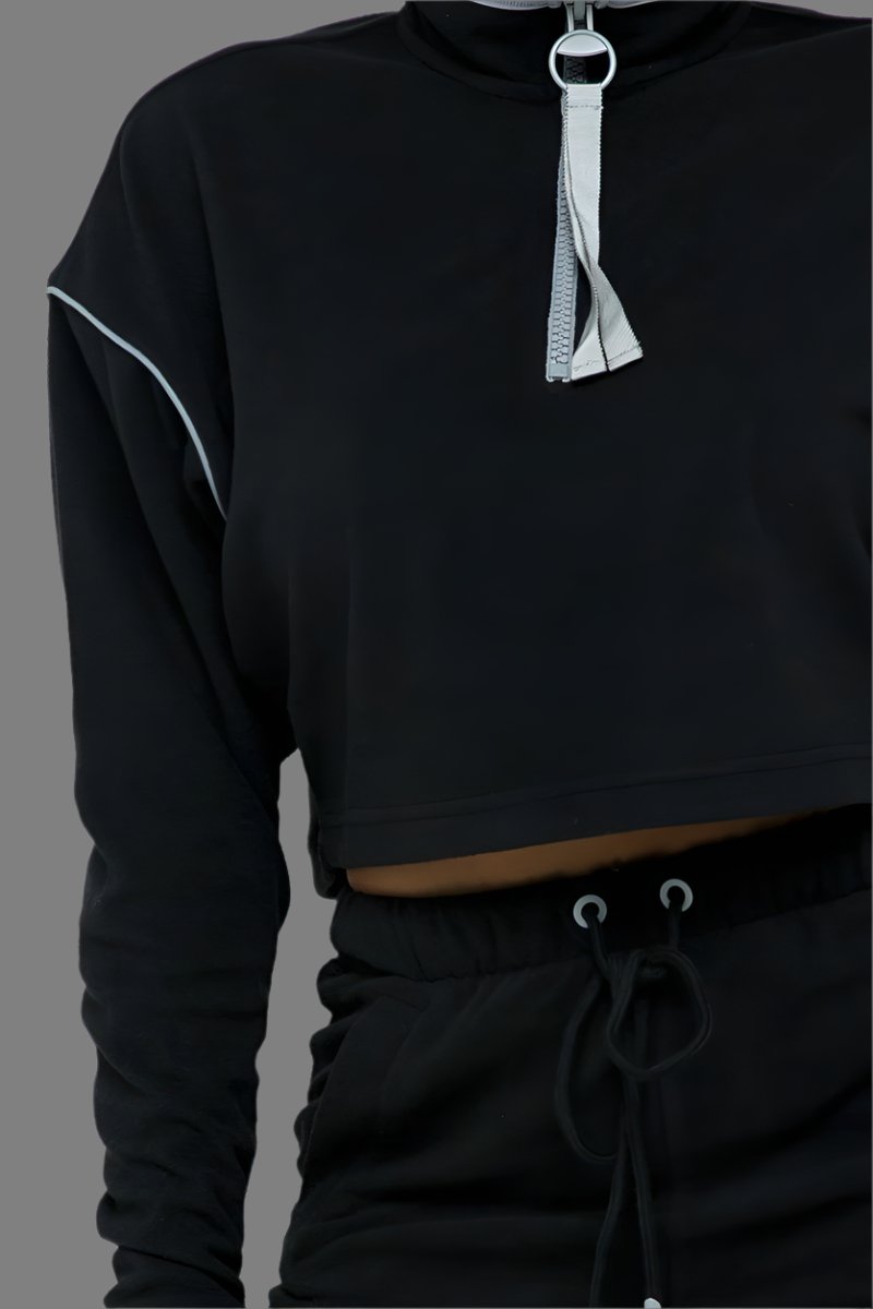 Sporty Crop Top Sporty High-waist Shorts Set