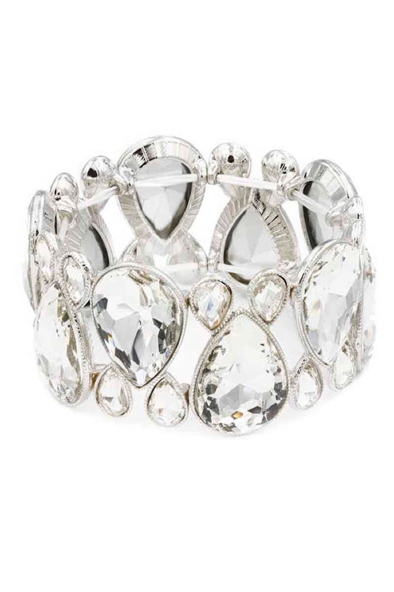 Bracelet extensible en pierre de cristal