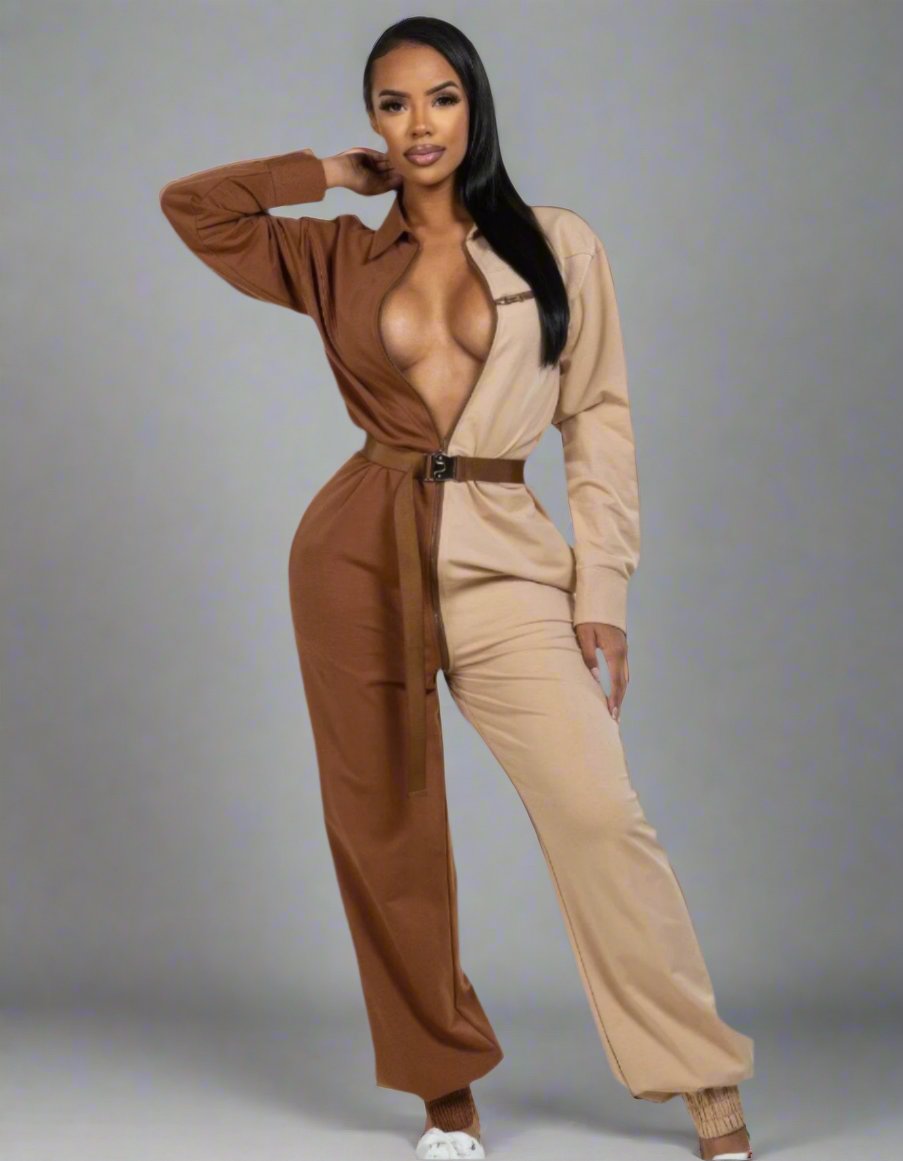 Long Sleeve Oversized Cozy Shirt Jumpsuit