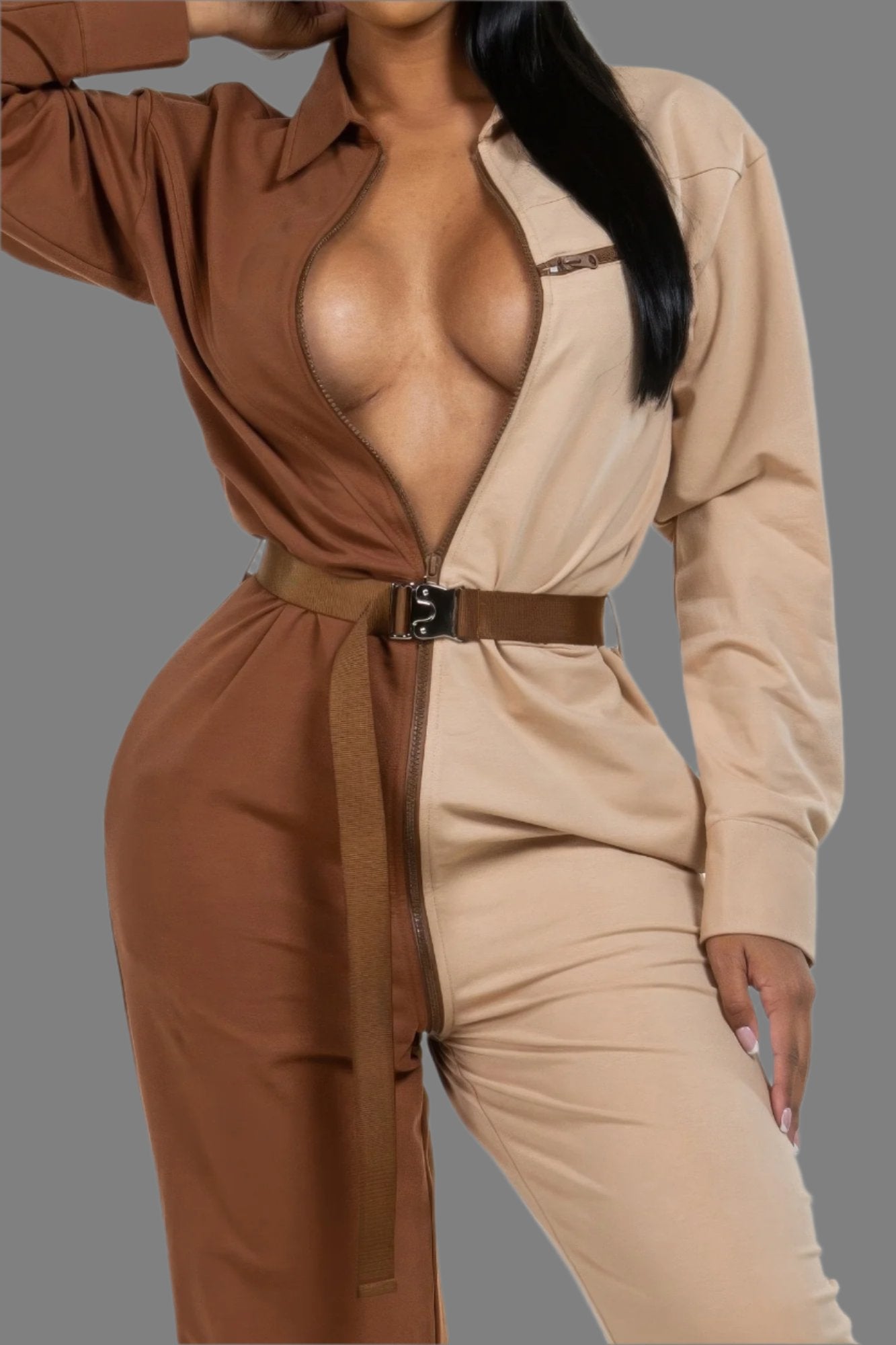 Long Sleeve Oversized Cozy Shirt Jumpsuit
