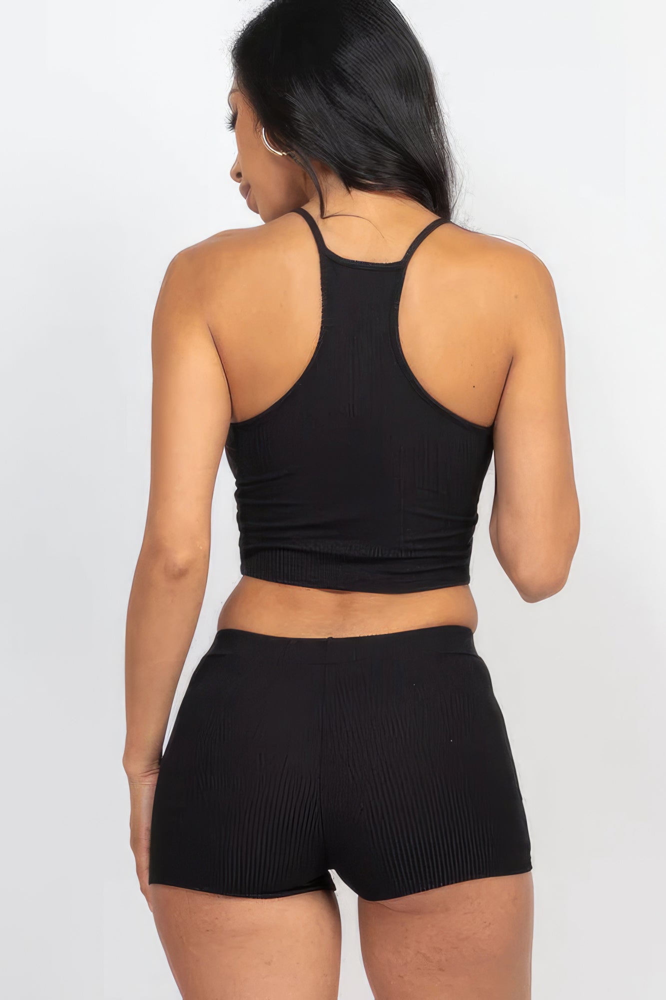 Ensemble haut court côtelé et short