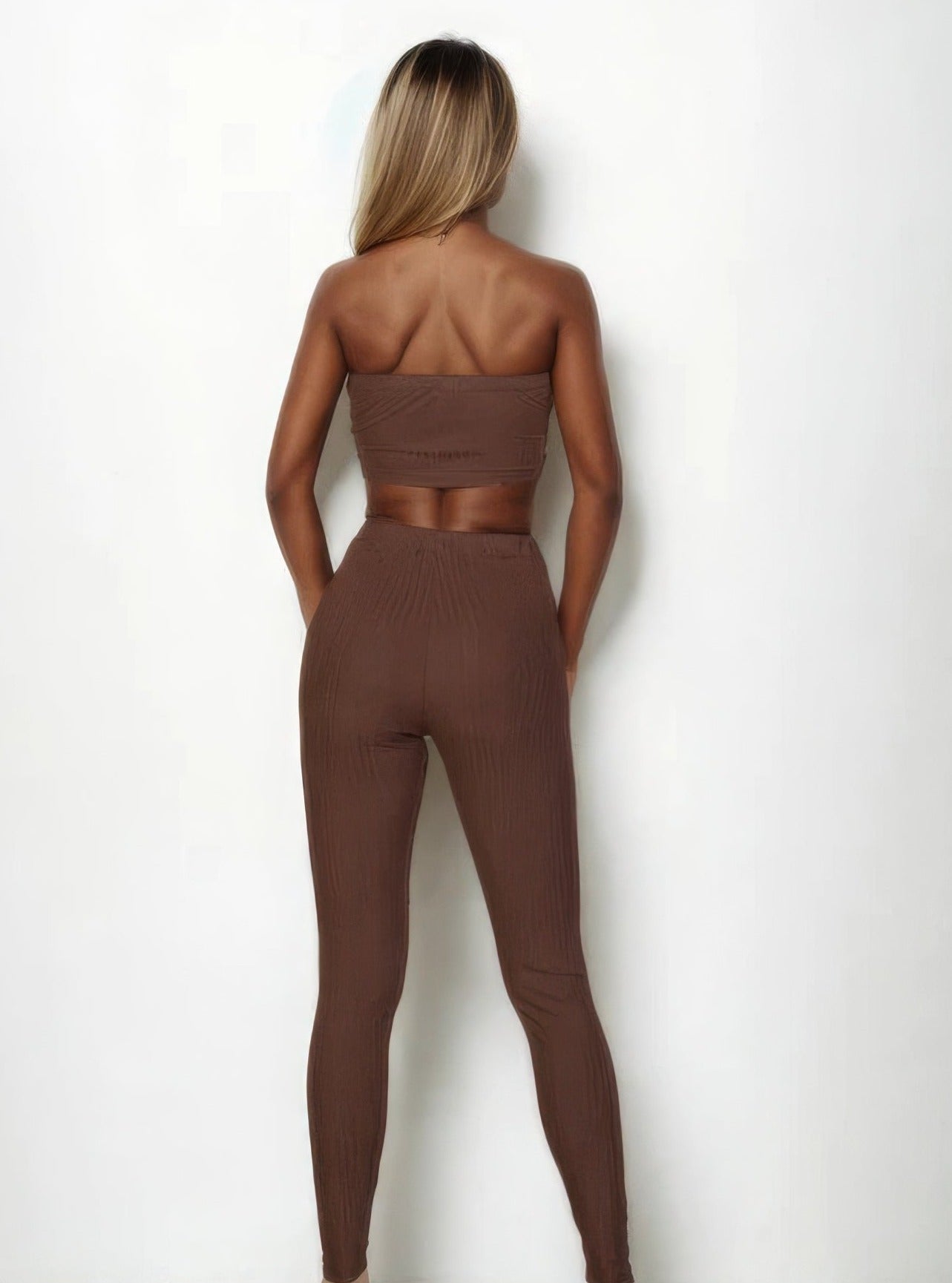 Ensemble haut tube côtelé et leggings