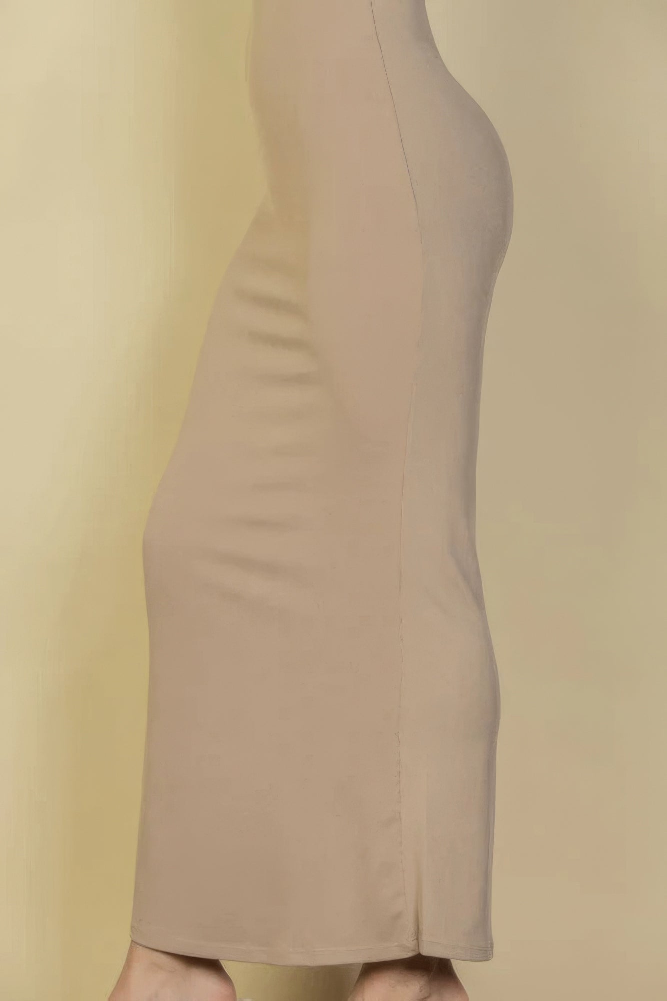 Robe longue caraco à ourlet sirène côtelé