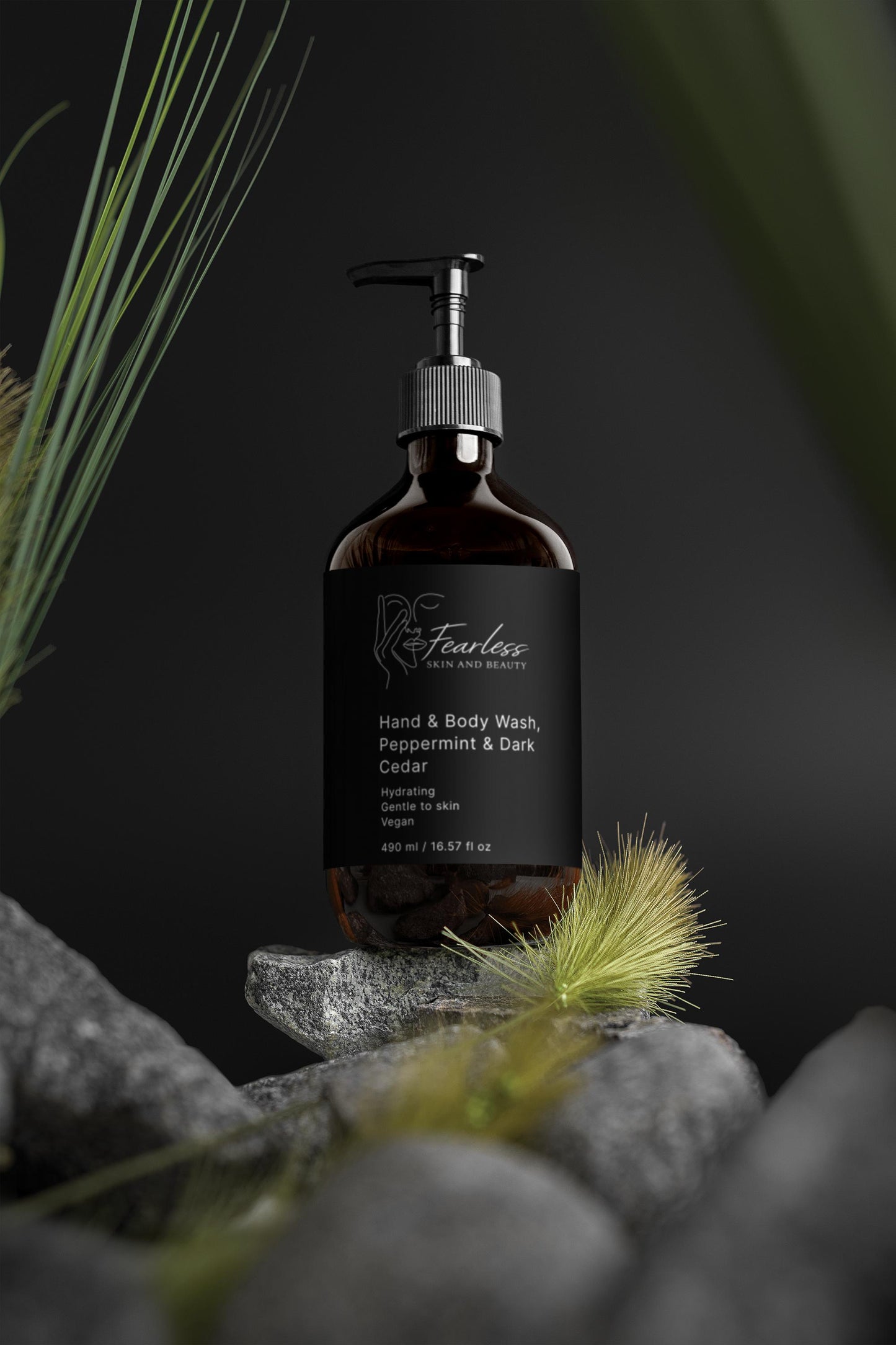 Hand & Body Wash, Peppermint & Dark Cedar