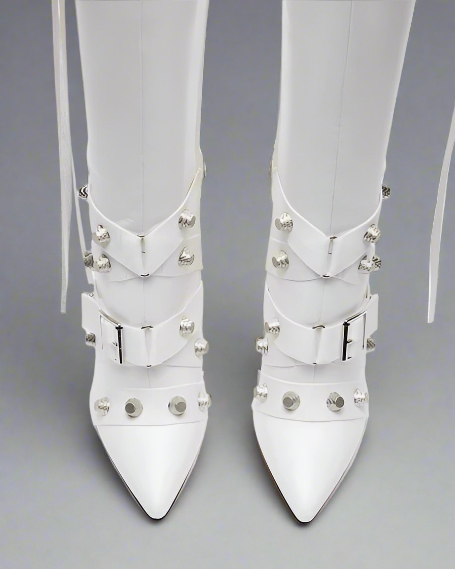 Rivet Belt Buckle Boots