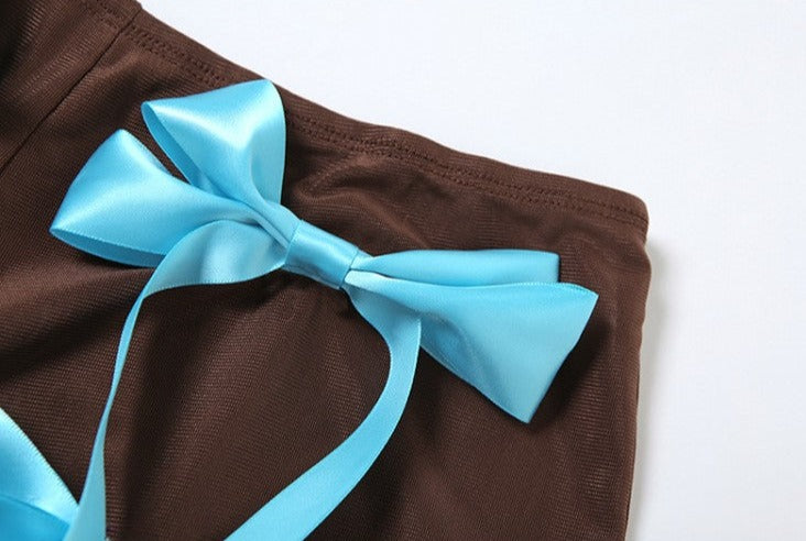 Conjunto de pantalón transparente de tiro alto sin espalda