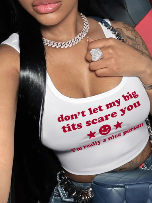 Tanque recortado de tetas