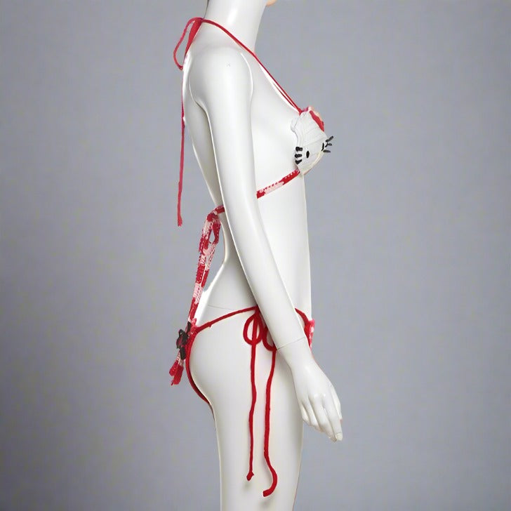 Conjunto de bikini de gatito