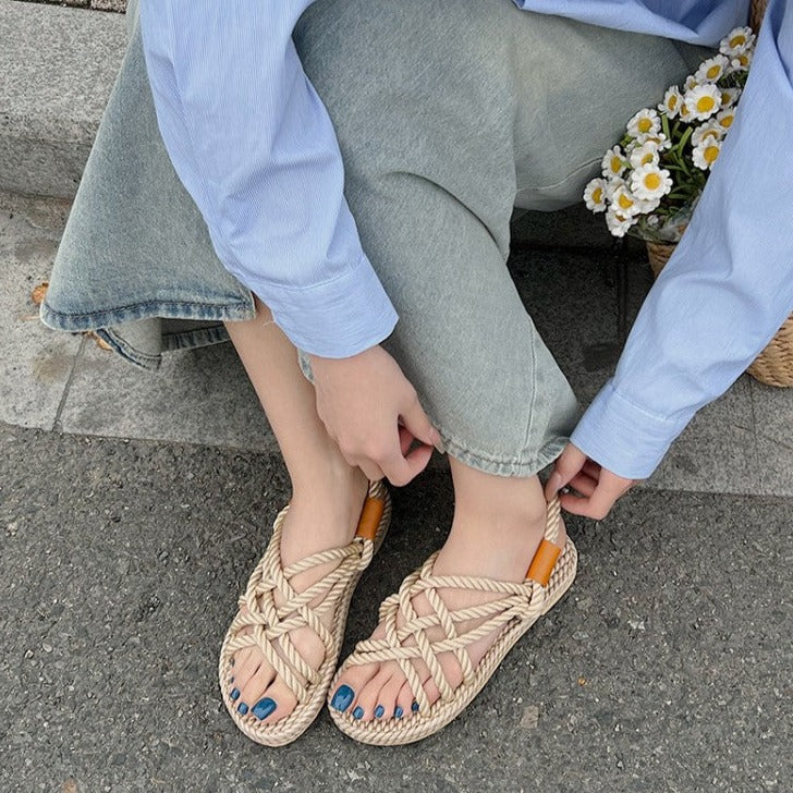 Cable Knit Sandals