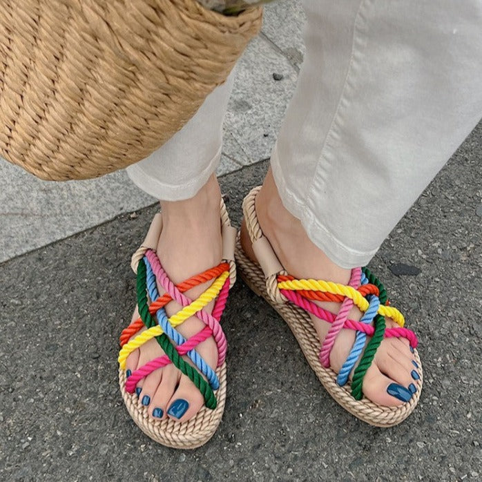 Cable Knit Sandals