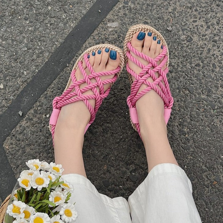 Cable Knit Sandals