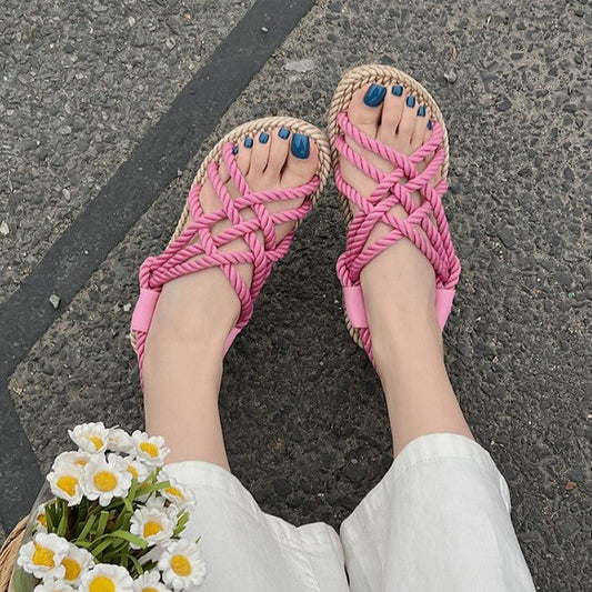 Cable Knit Sandals