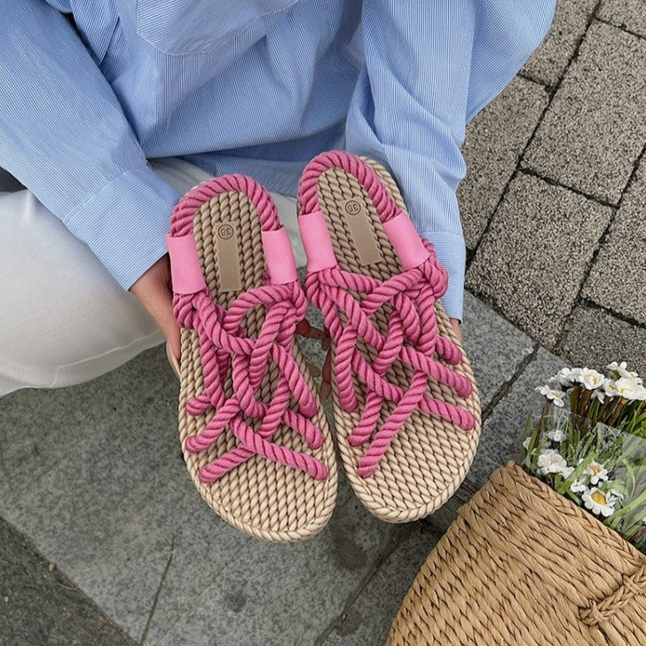 Cable Knit Sandals