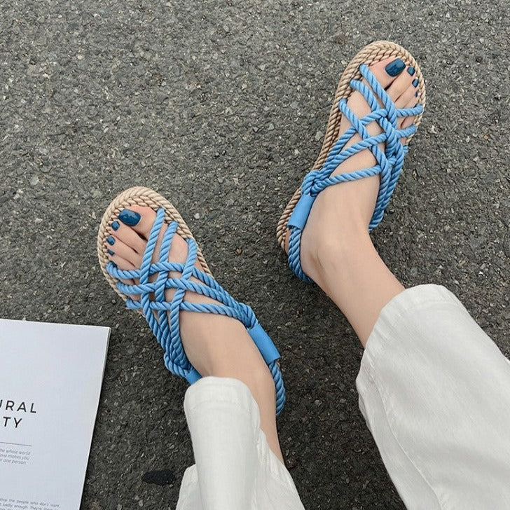 Cable Knit Sandals