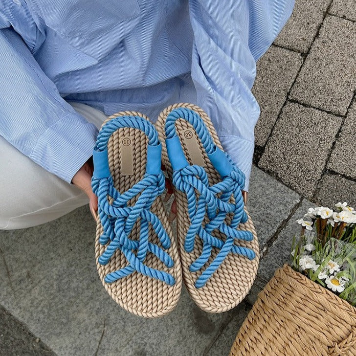 Cable Knit Sandals