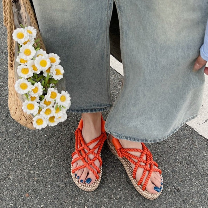 Cable Knit Sandals