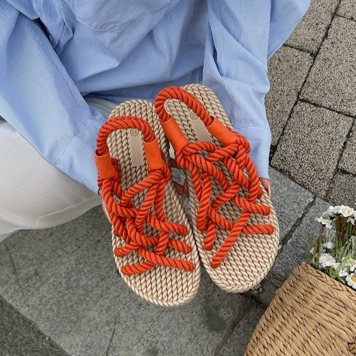 Cable Knit Sandals