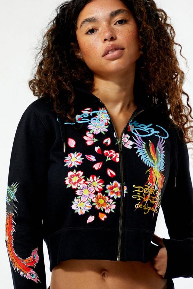 Ensemble sweat à capuche et short à fermeture éclair imprimé Phoenix