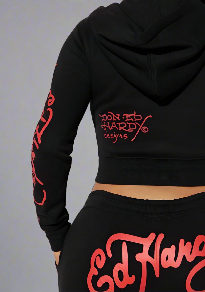 Skull Eagle Printed Hooded Sweatpants Set