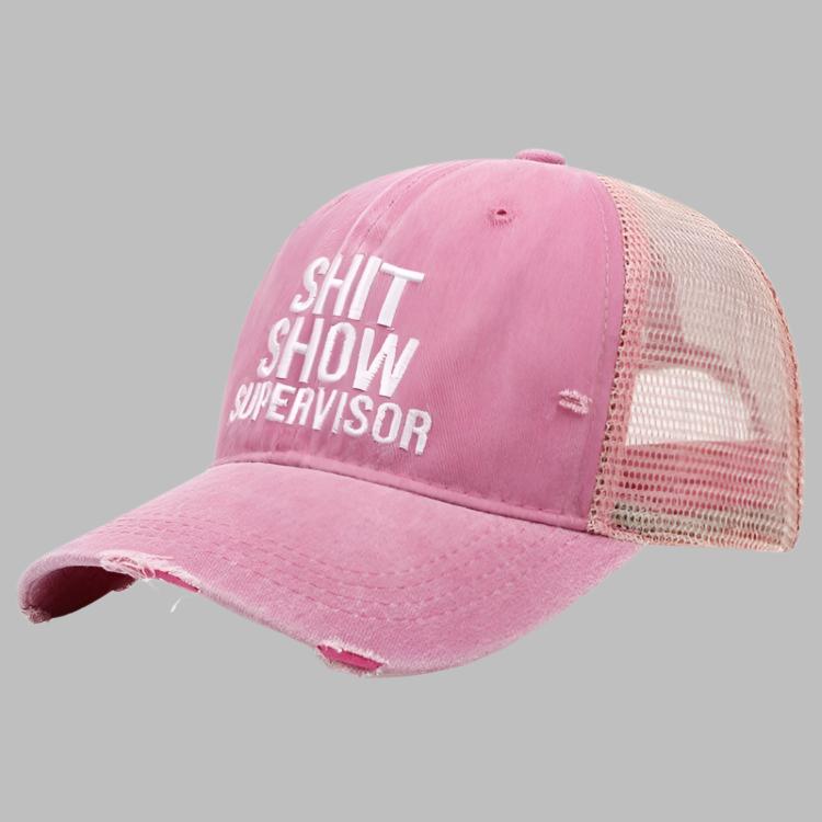 Washed Denim Letter Embroidery Baseball Cap