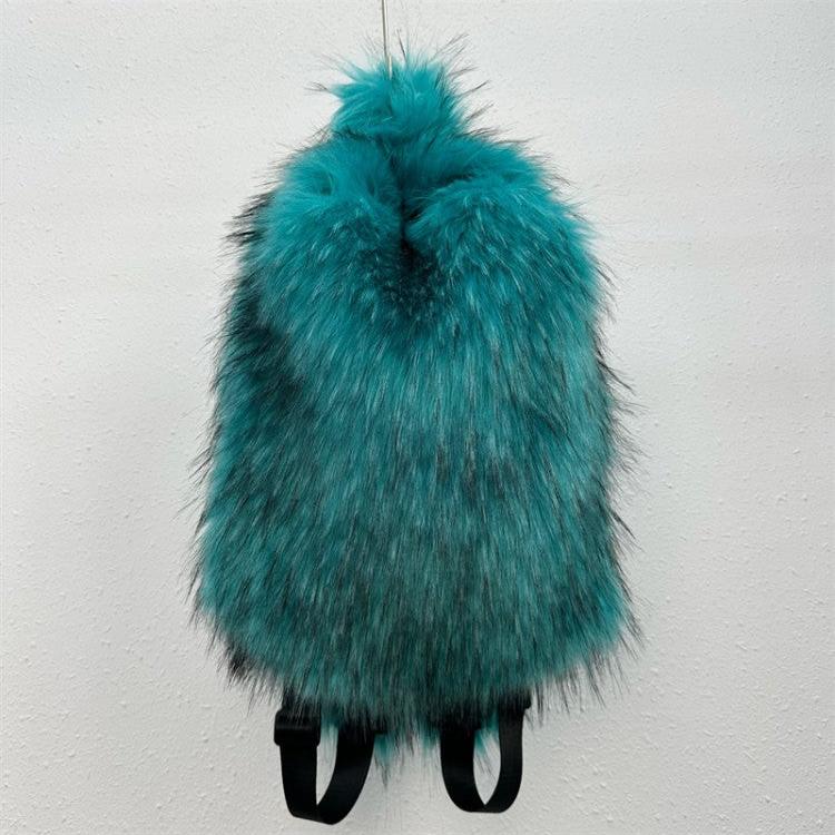 Fluff Patchwork Plush Casual Backpacks