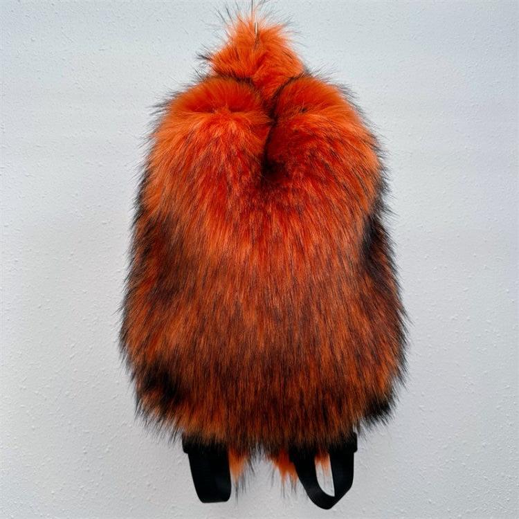 Fluff Patchwork Plush Casual Backpacks