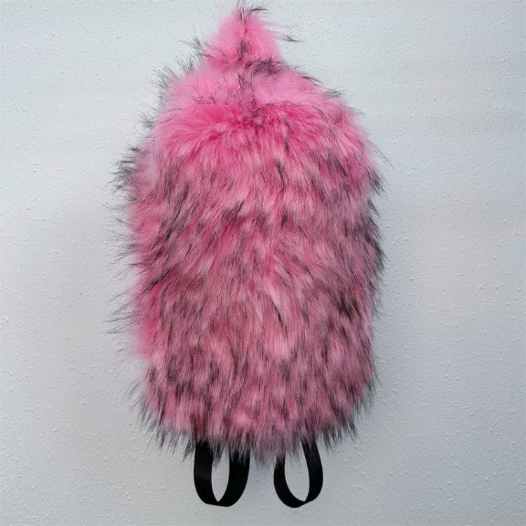 Fluff Patchwork Plush Casual Backpacks